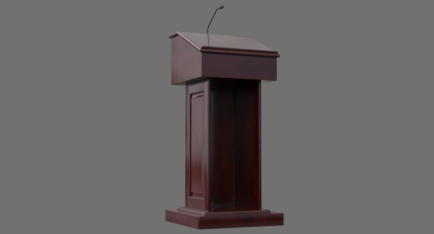 Podium 1A Low-poly 3D model_6
