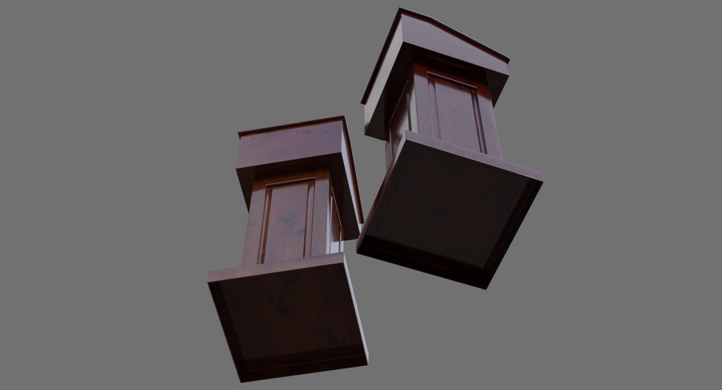 Podium 1A Low-poly 3D model_2