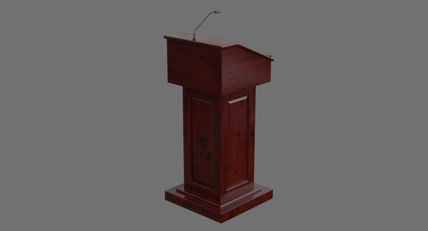 Podium 1A Low-poly 3D model_3