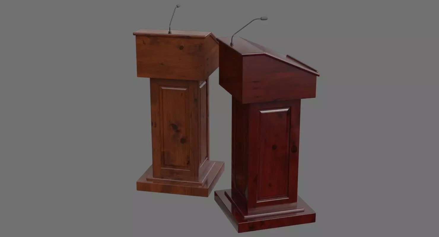 Podium 1A Low-poly 3D model_0