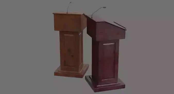 Podium 1B Low-poly 3D model