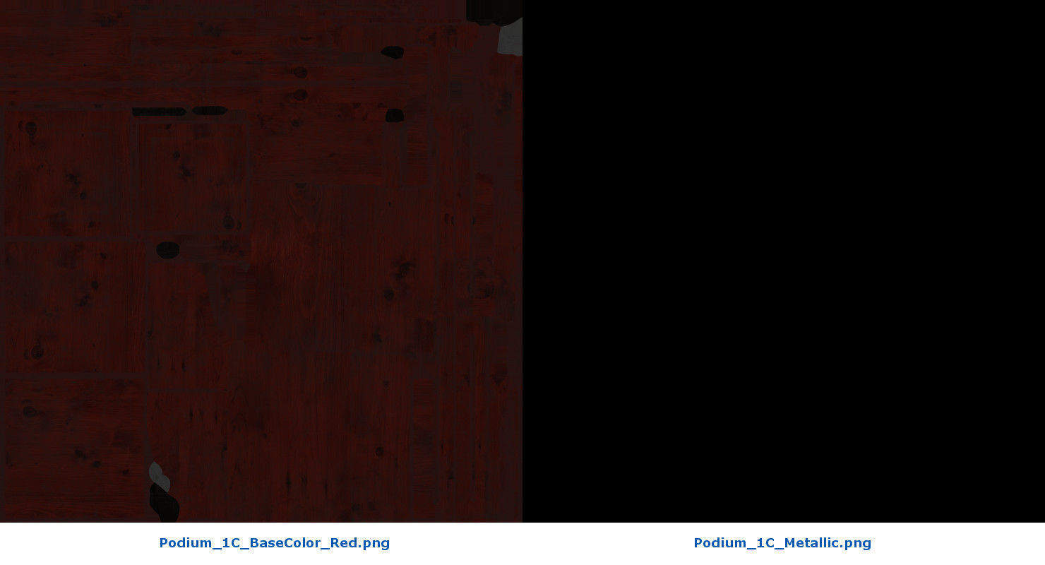 Podium 1C Low-poly 3D model_11