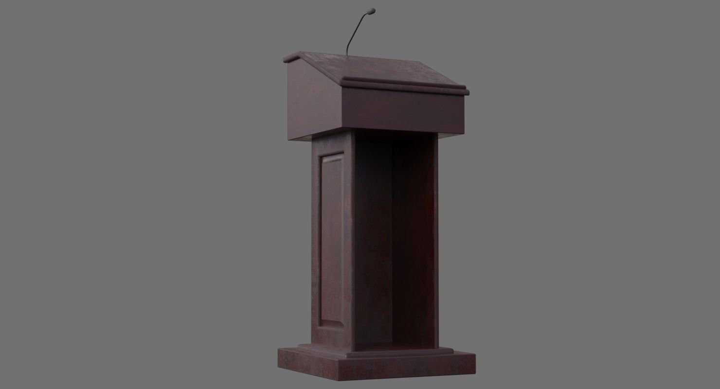 Podium 1C Low-poly 3D model_6