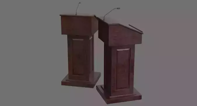 Podium 1C Low-poly 3D model