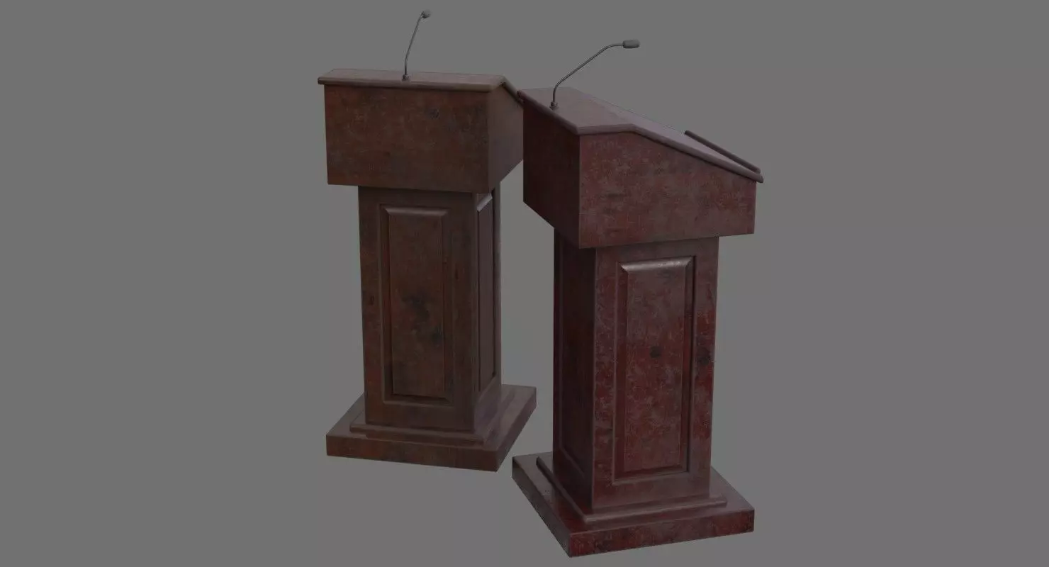 Podium 1C Low-poly 3D model_0
