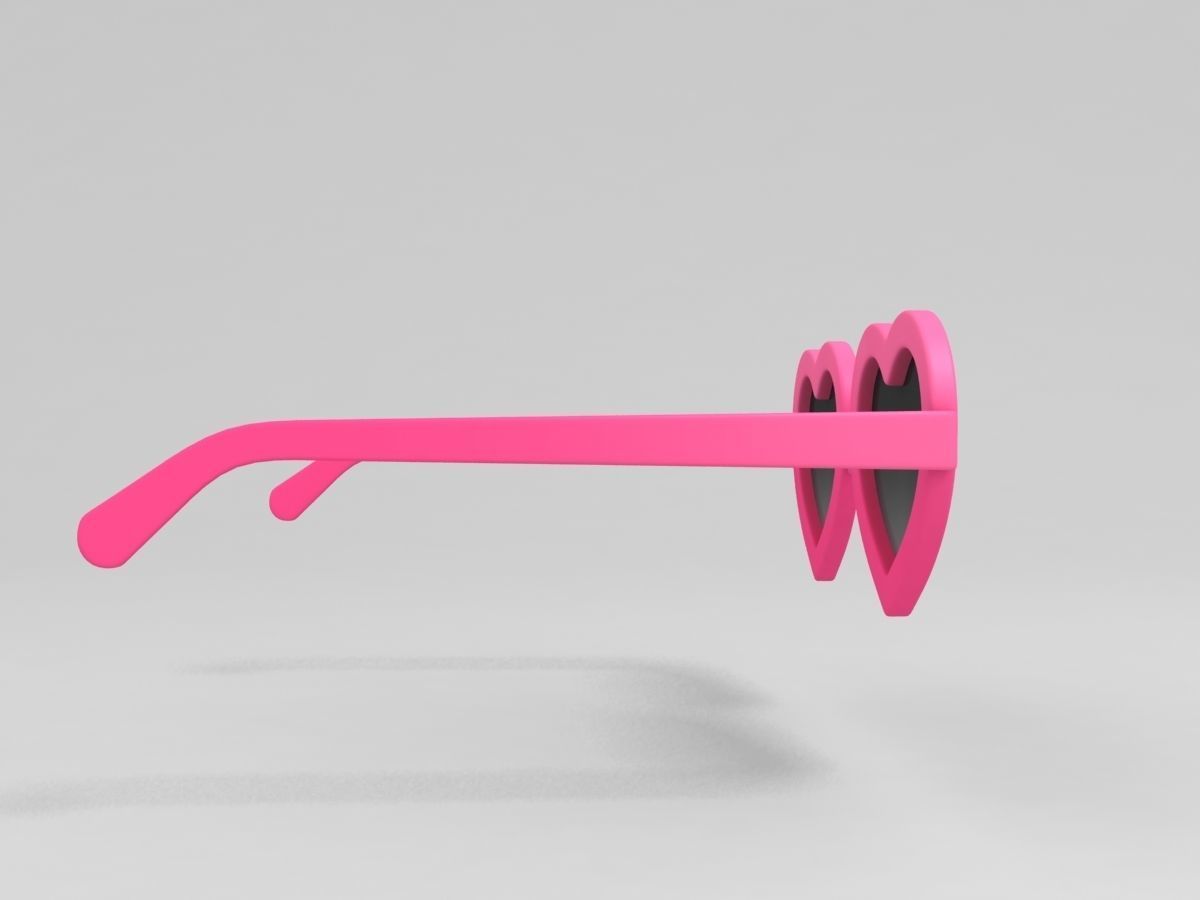 Heart Sunglasses 3D model_4