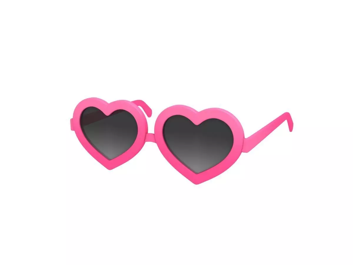 Heart Sunglasses 3D model_0