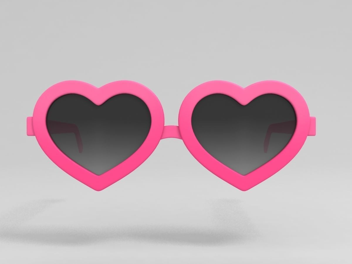 Heart Sunglasses 3D model_5