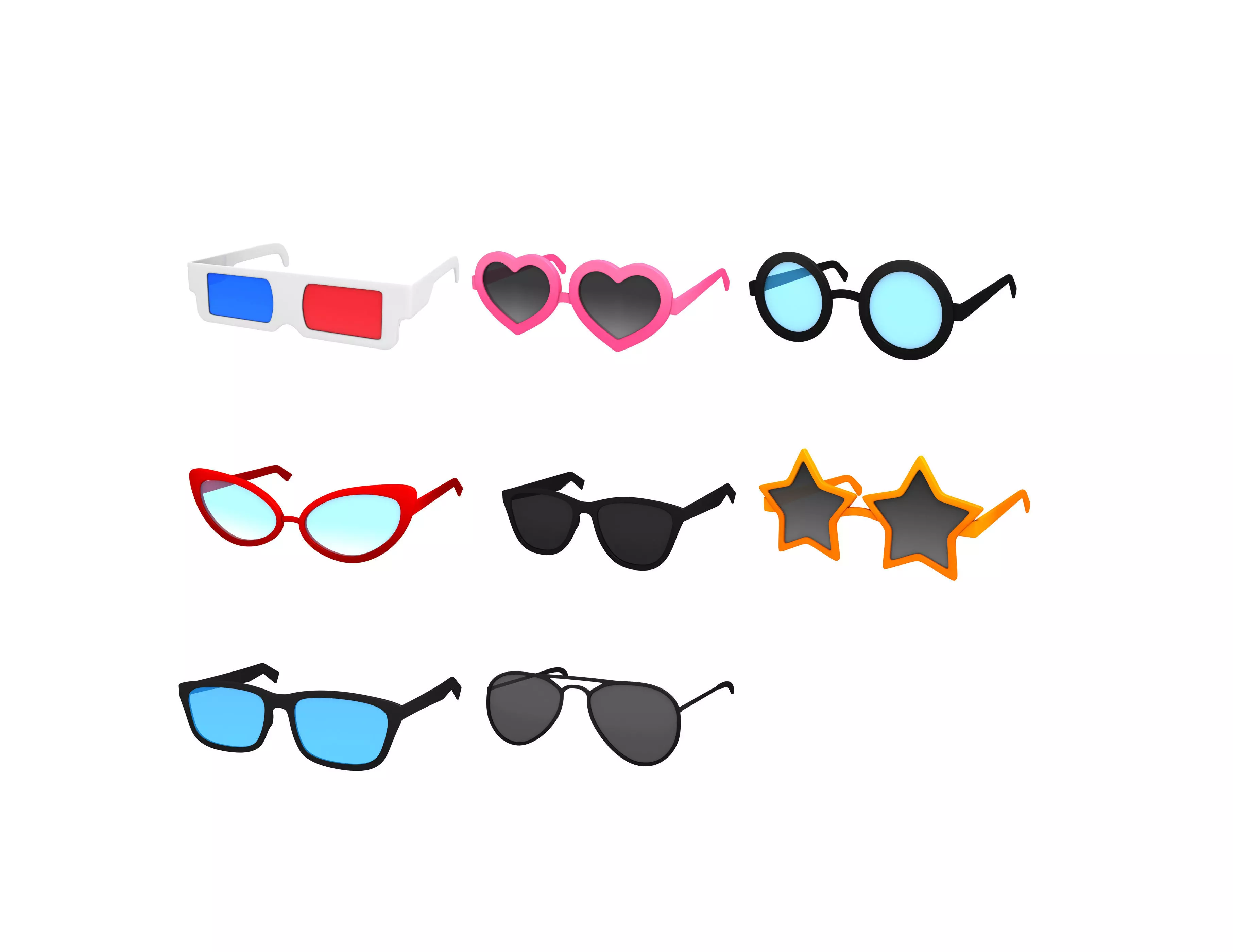 Glasses Pack 3D model_0