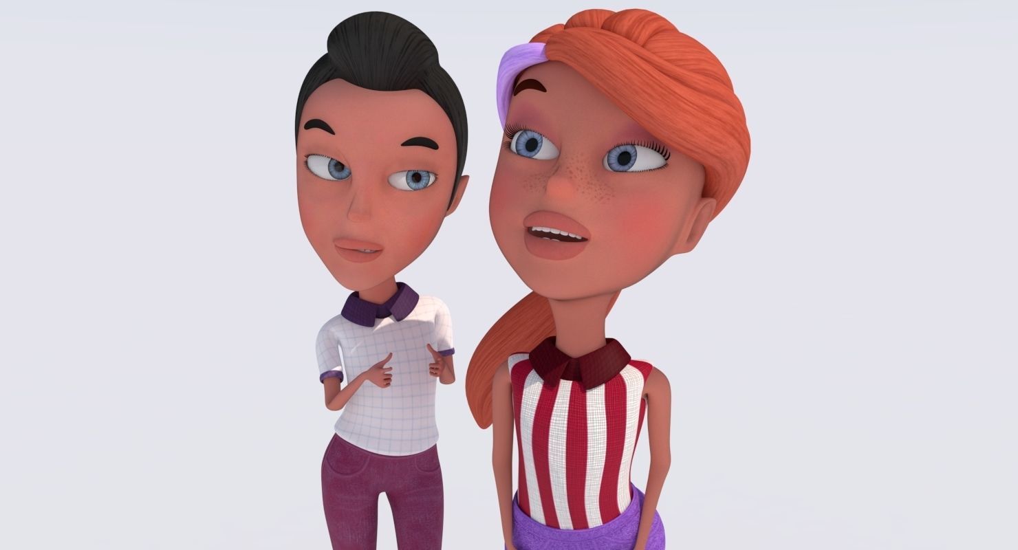 3D Leo and Anna Rigged Low-poly 3D model_2