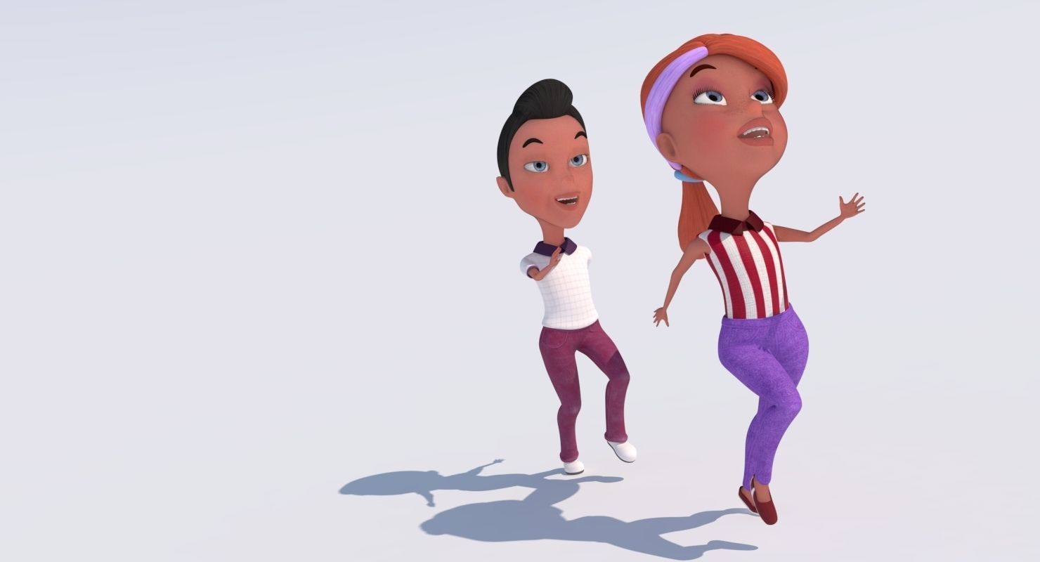 3D Leo and Anna Rigged Low-poly 3D model_10