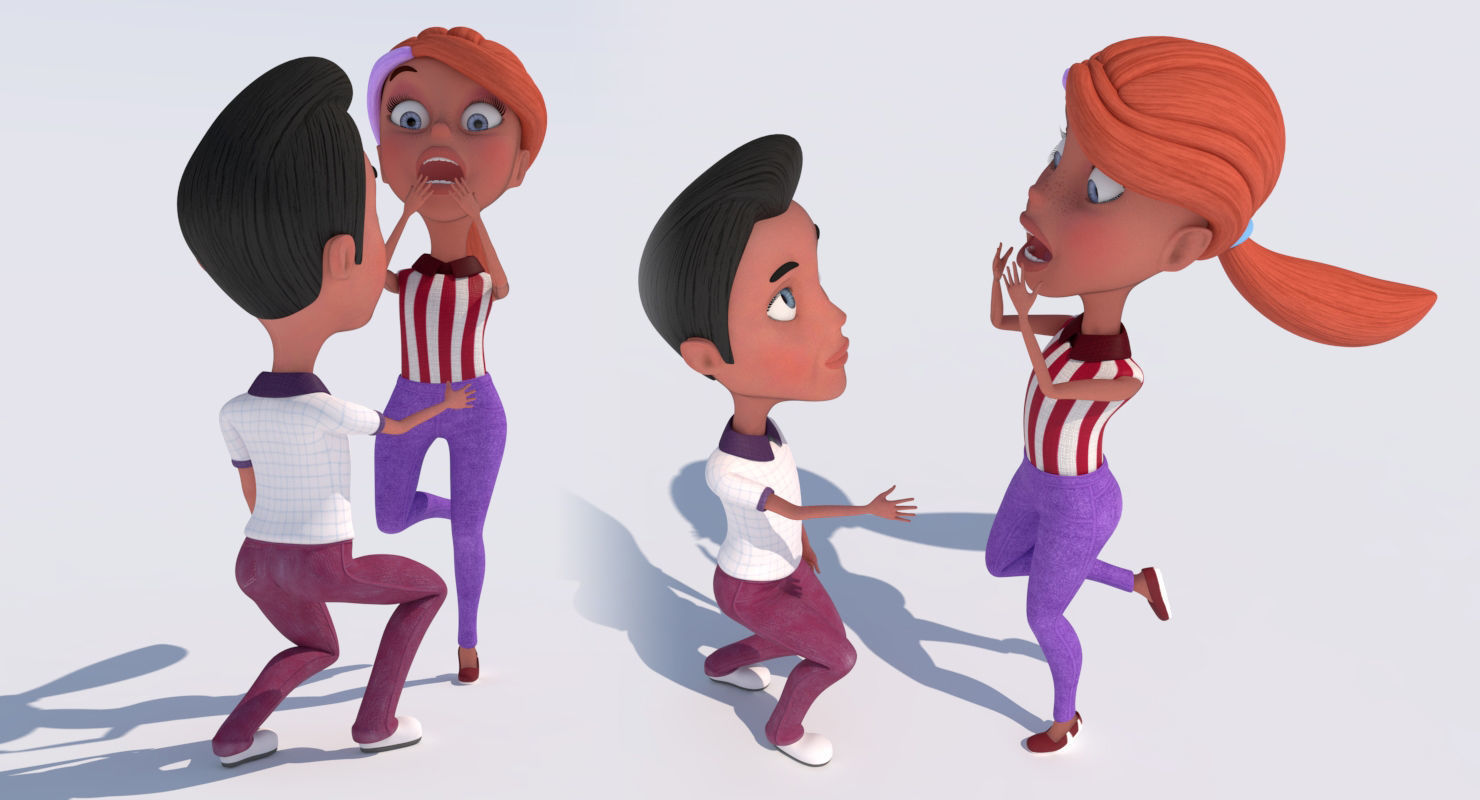 3D Leo and Anna Rigged Low-poly 3D model_8