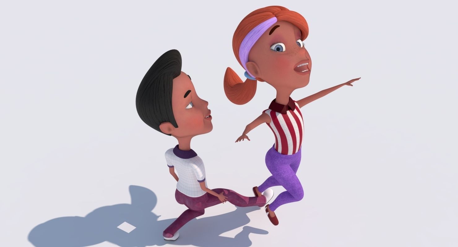 3D Leo and Anna Rigged Low-poly 3D model_9
