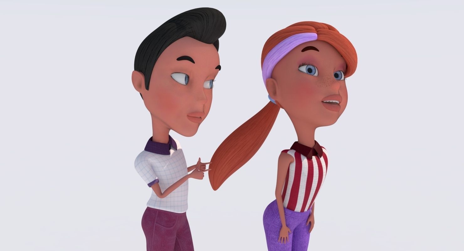 3D Leo and Anna Rigged Low-poly 3D model_4