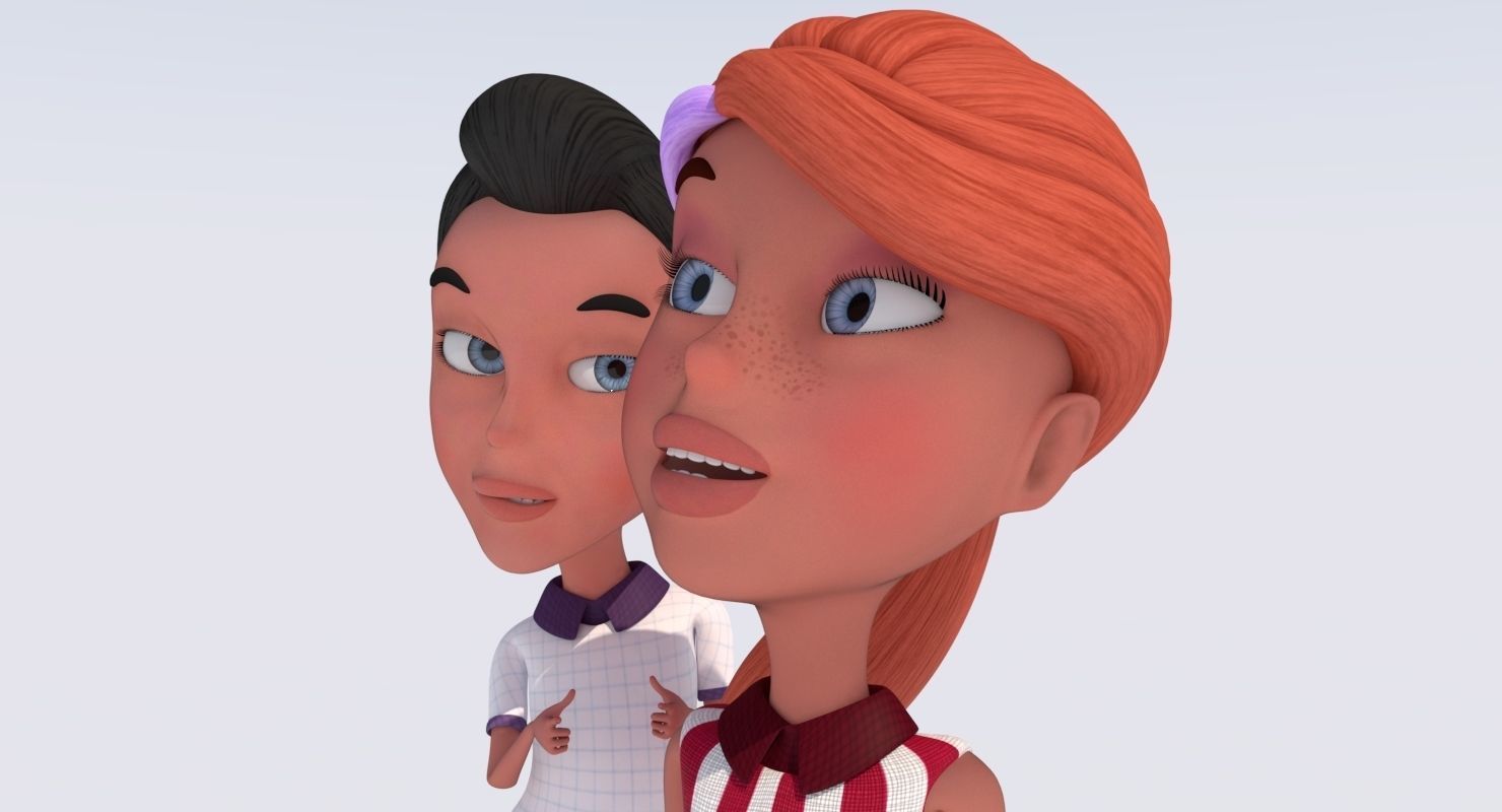 3D Leo and Anna Rigged Low-poly 3D model_3