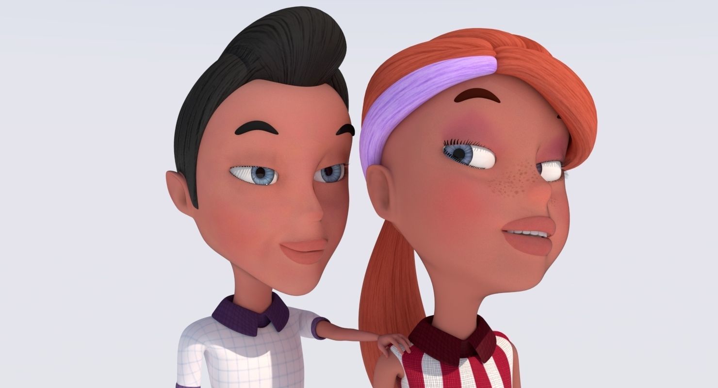 3D Leo and Anna Rigged Low-poly 3D model_11