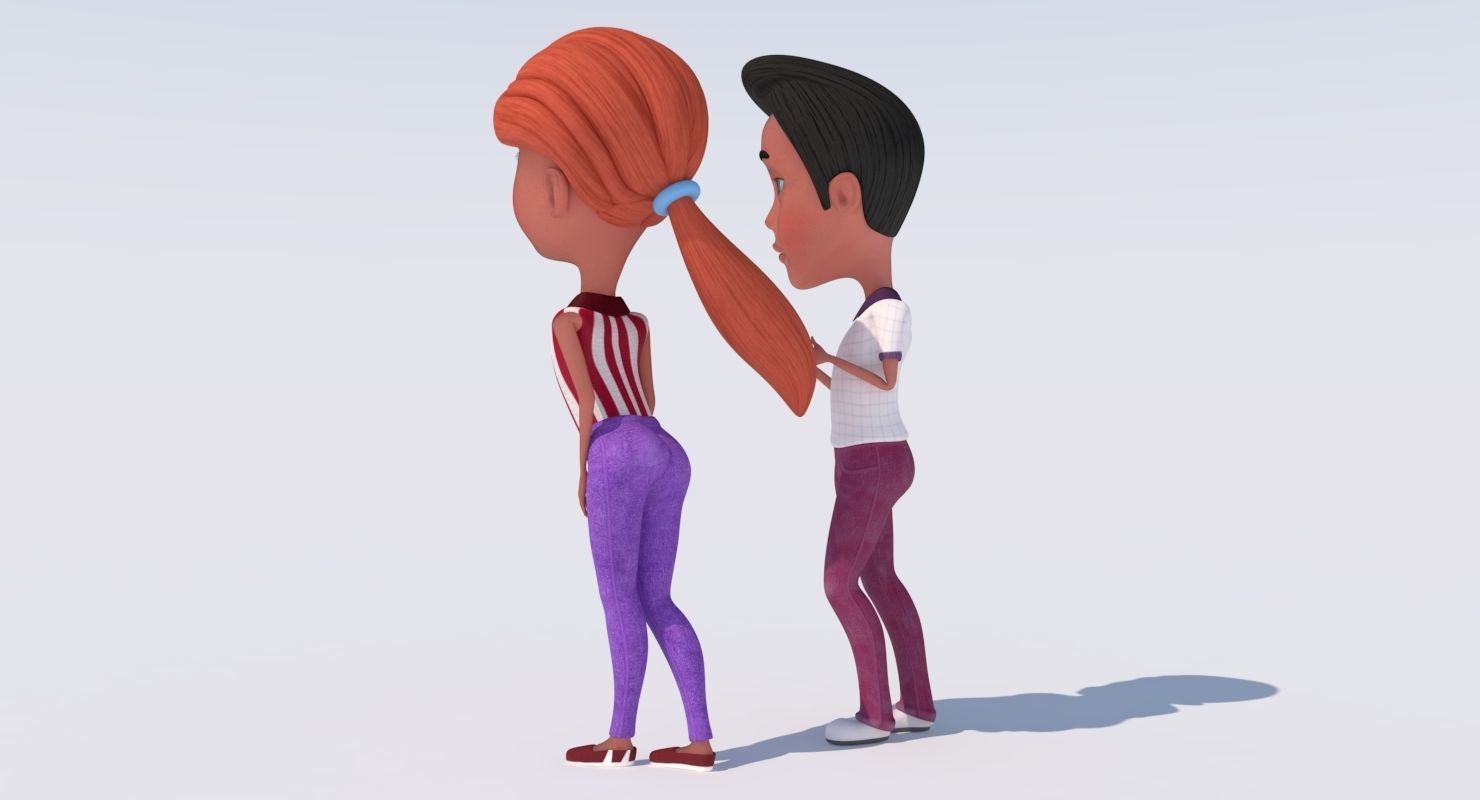 3D Leo and Anna Rigged Low-poly 3D model_5