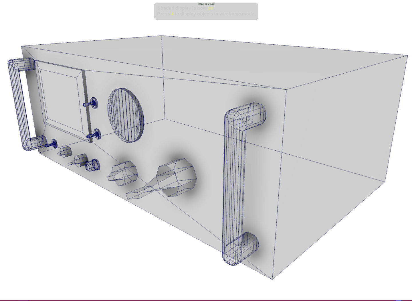 Military Radio  - PBR  Game-Ready Low-poly 3D model_1
