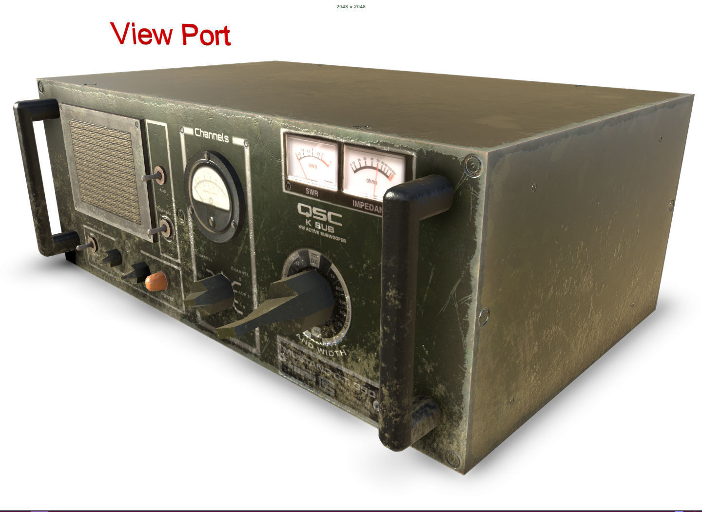 Military Radio  - PBR  Game-Ready Low-poly 3D model_16