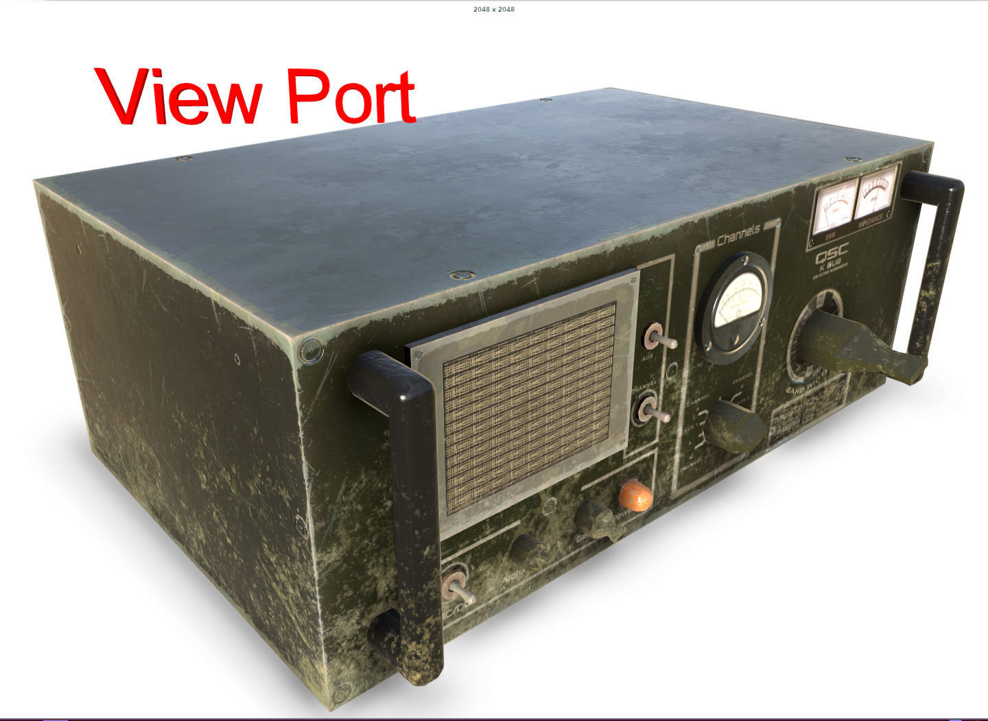 Military Radio  - PBR  Game-Ready Low-poly 3D model_12