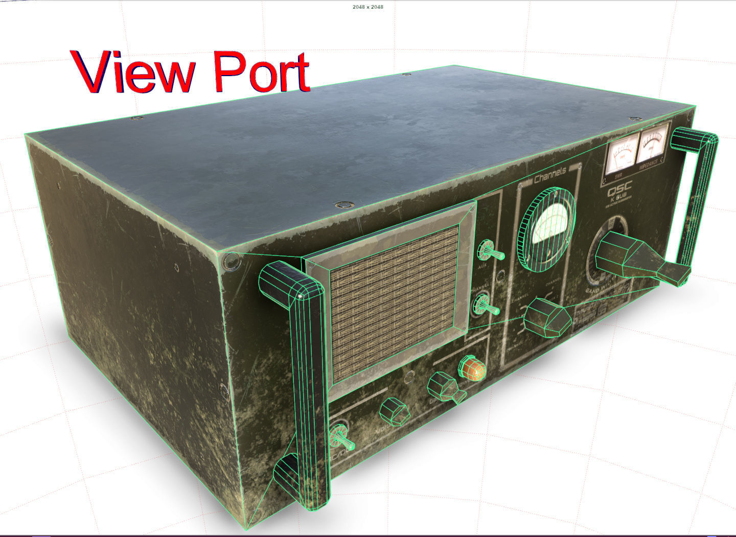 Military Radio  - PBR  Game-Ready Low-poly 3D model_13