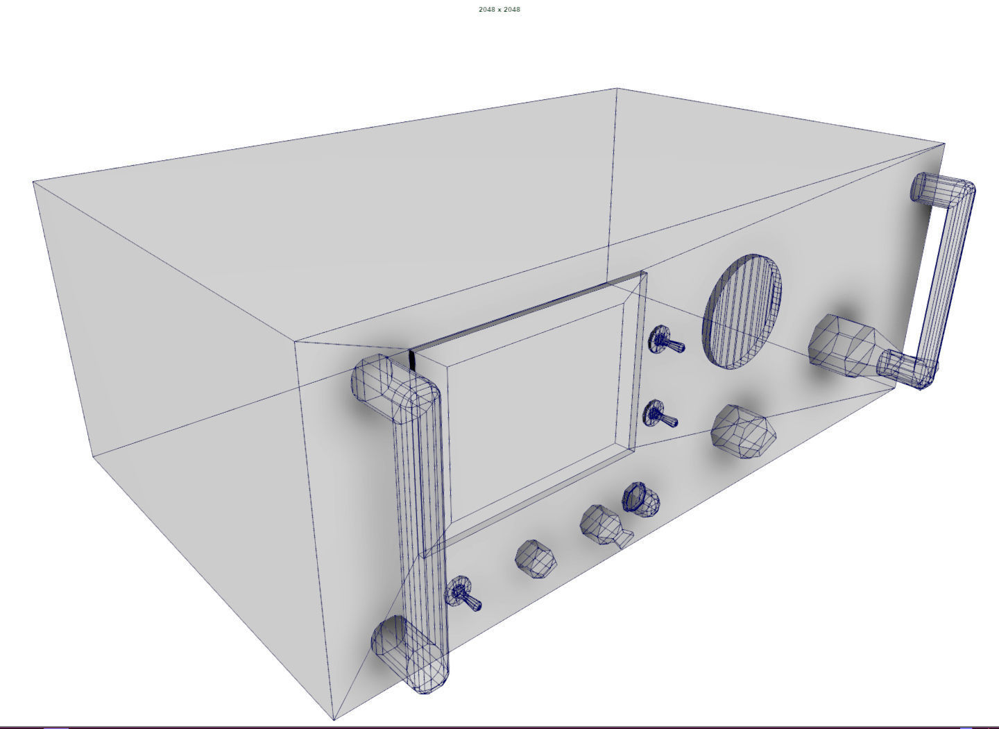 Military Radio  - PBR  Game-Ready Low-poly 3D model_15