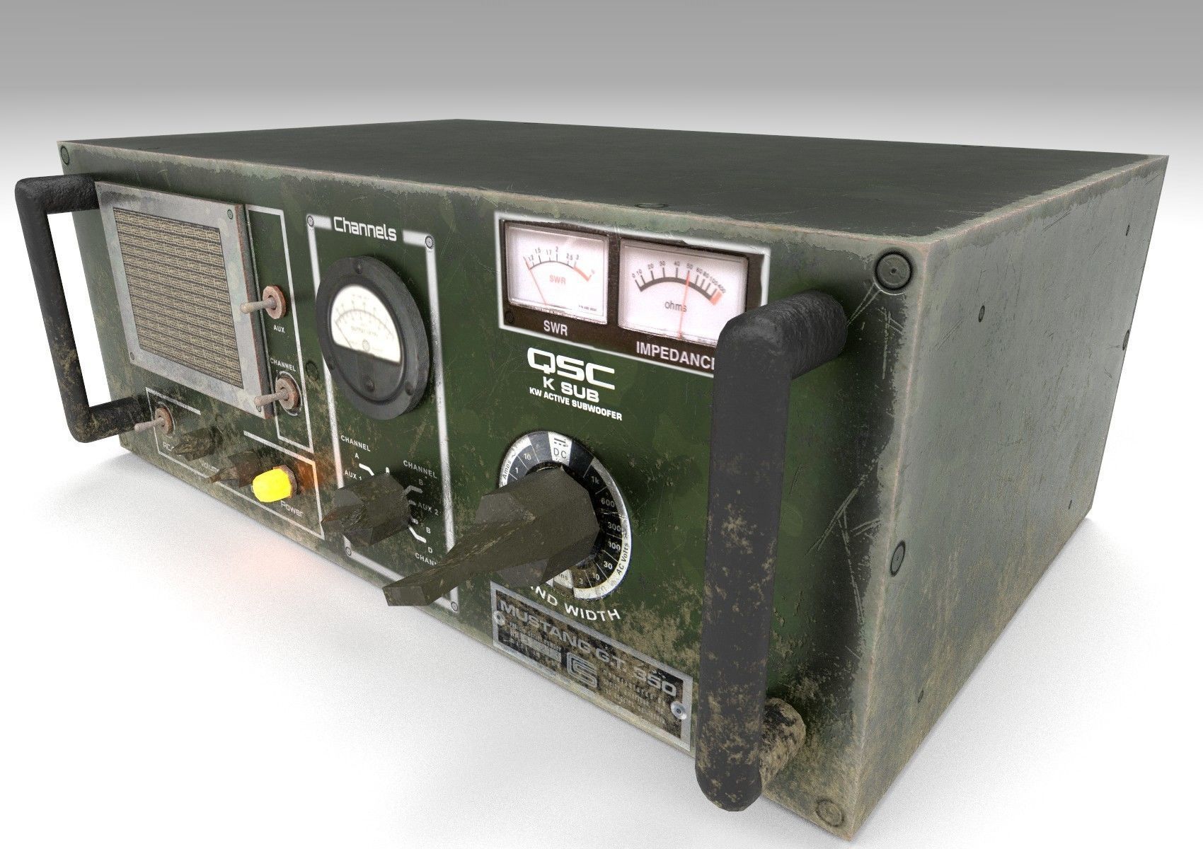 Military Radio  - PBR  Game-Ready Low-poly 3D model_7