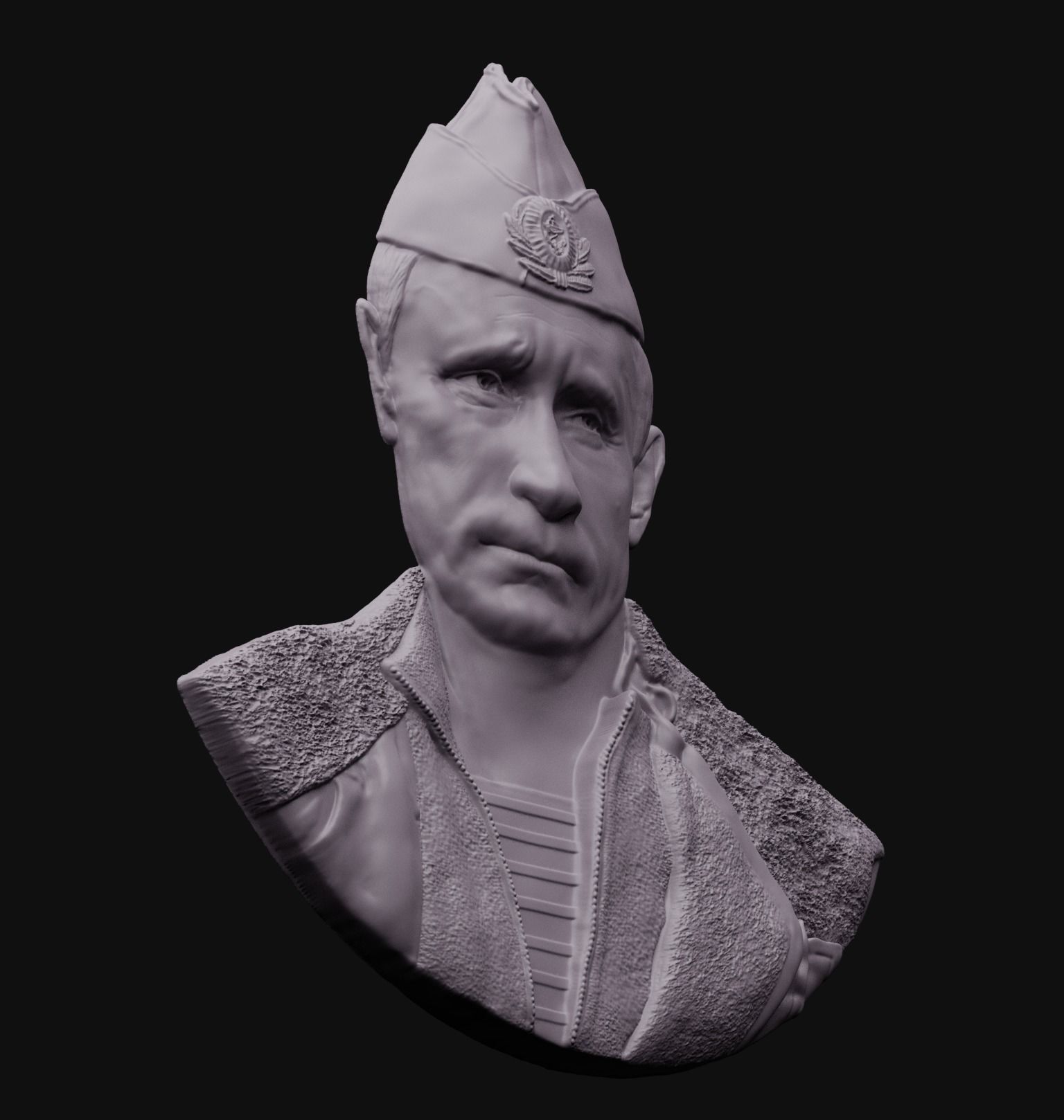 Putin V relief 3  3D print model_3