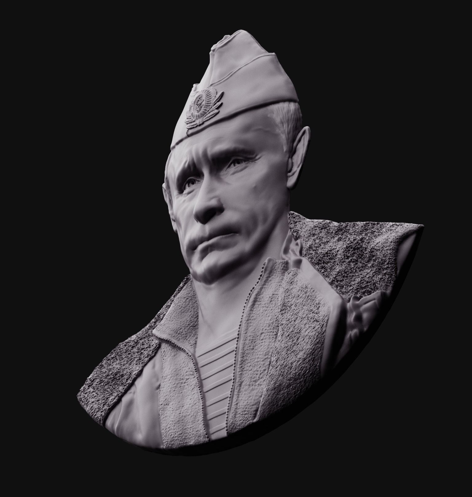 Putin V relief 3  3D print model_4