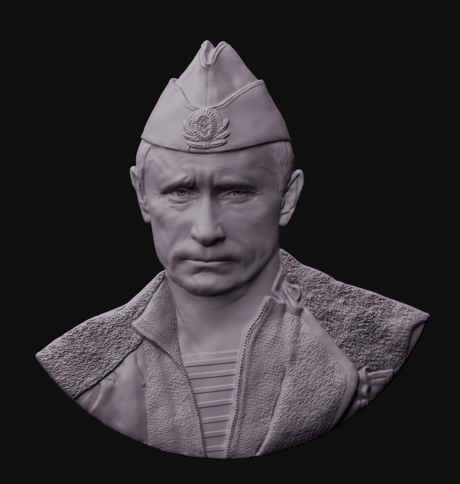 Putin V relief 3  3D print model_2