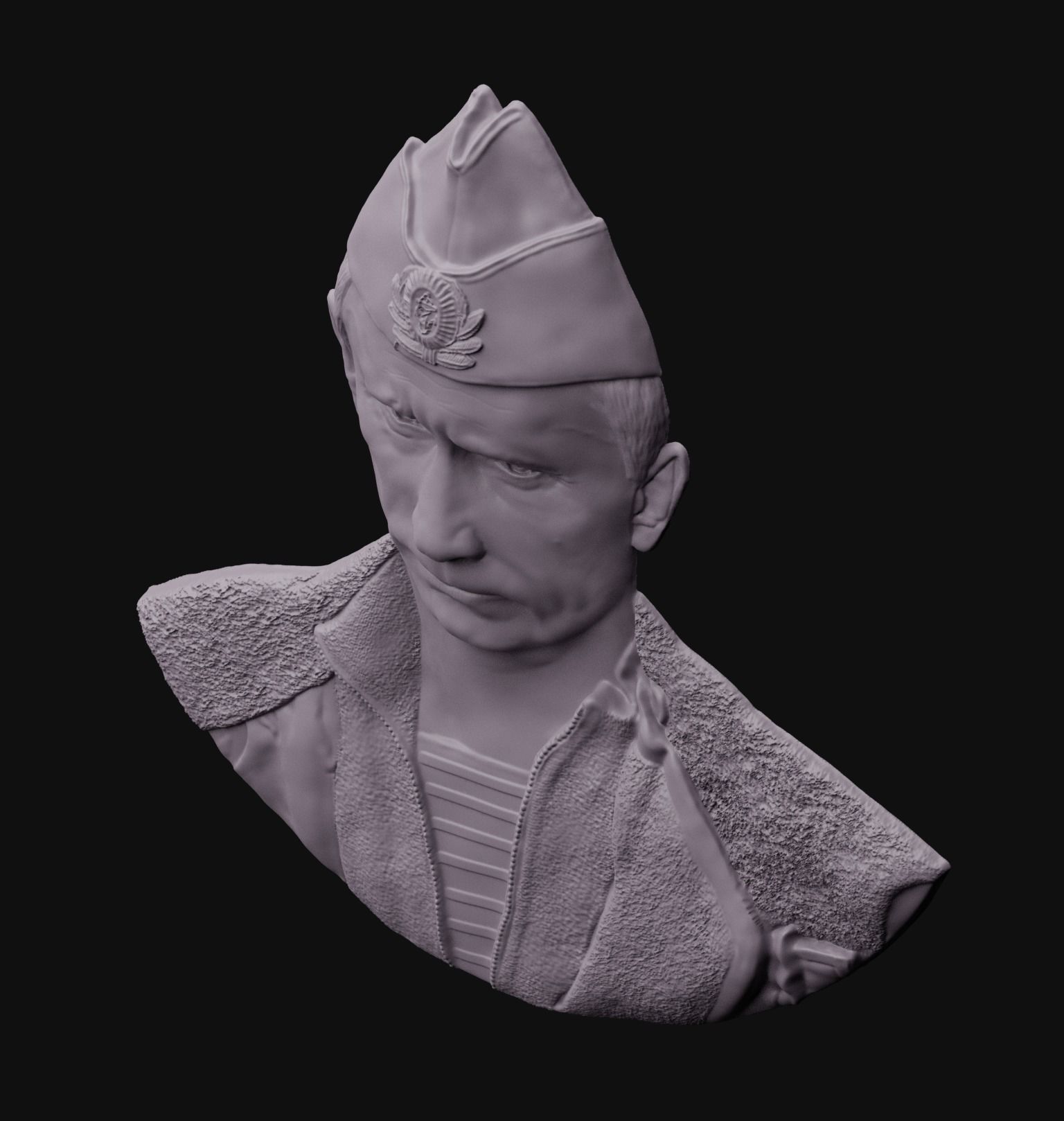 Putin V relief 3  3D print model_5