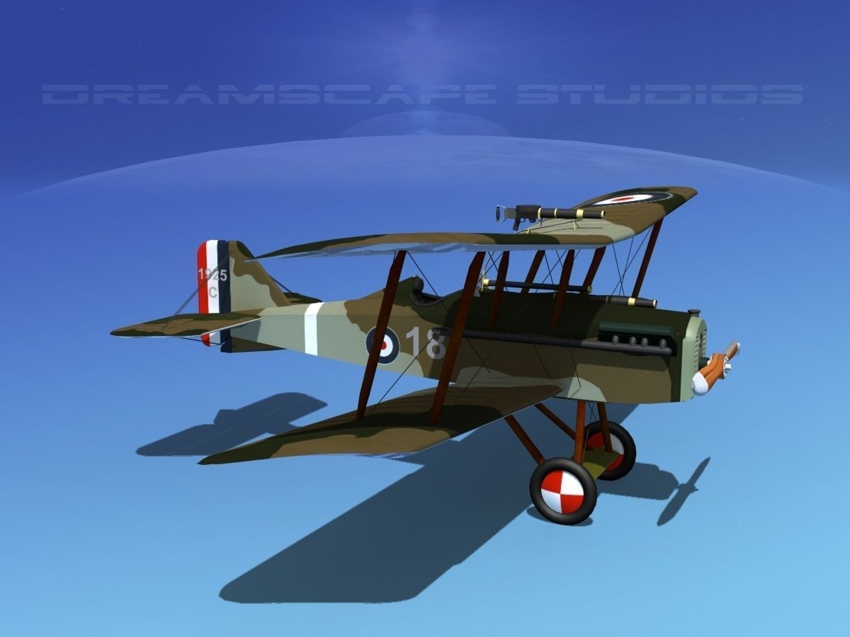 RAF SE5A Fighter V08 3D model_3