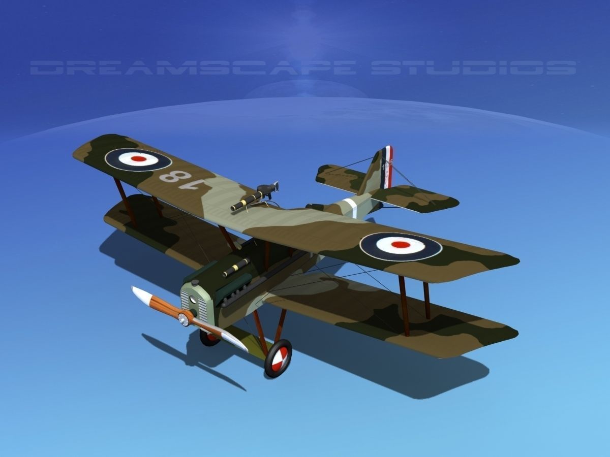RAF SE5A Fighter V08 3D model_10
