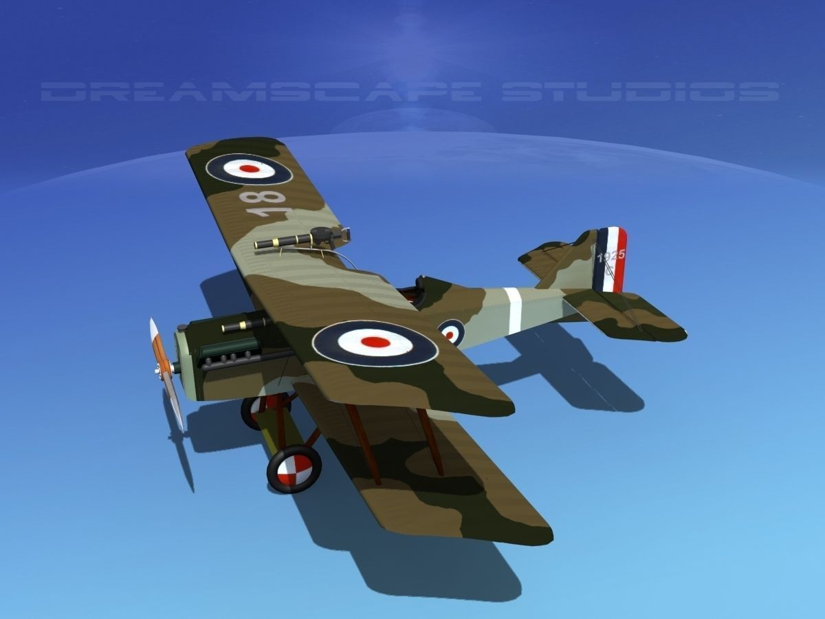 RAF SE5A Fighter V08 3D model_9