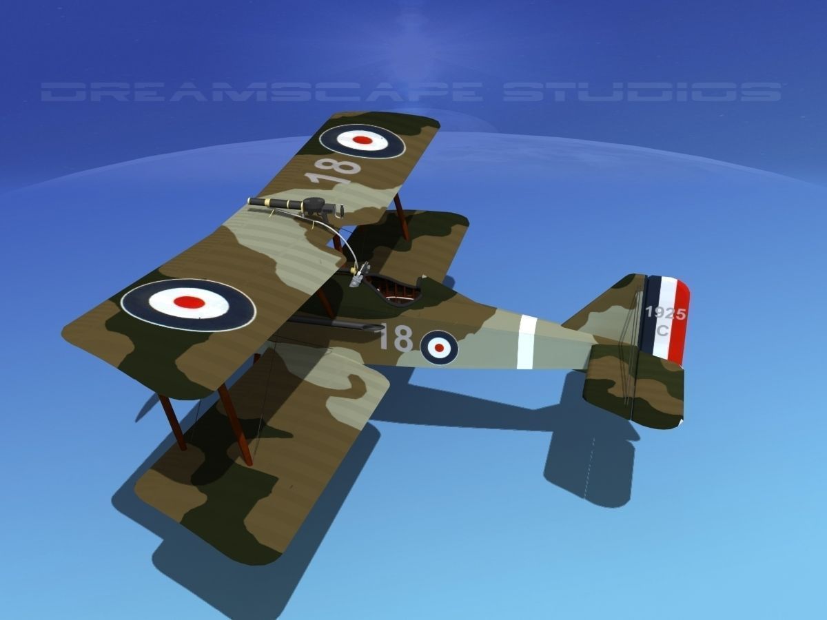 RAF SE5A Fighter V08 3D model_7