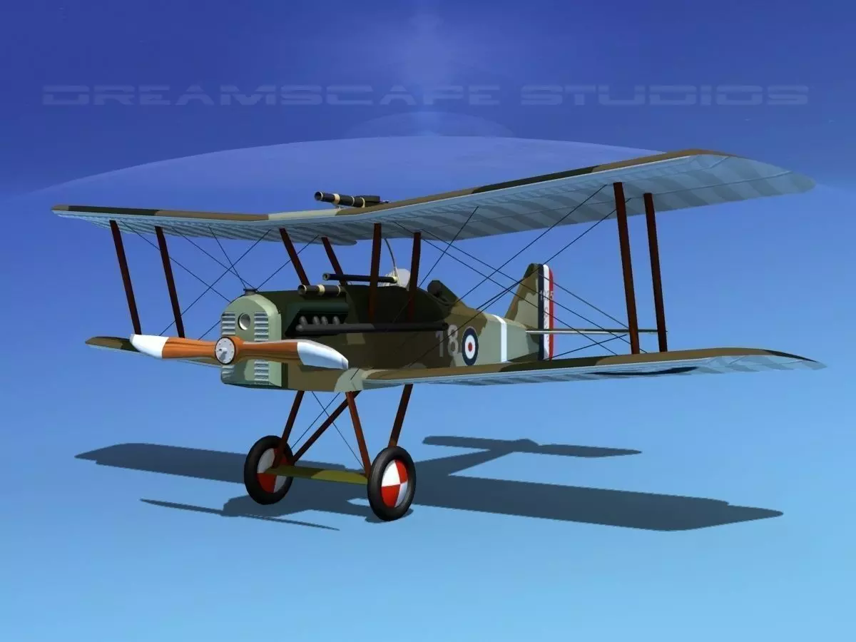RAF SE5A Fighter V08 3D model_0