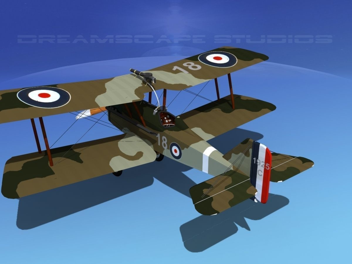 RAF SE5A Fighter V08 3D model_8