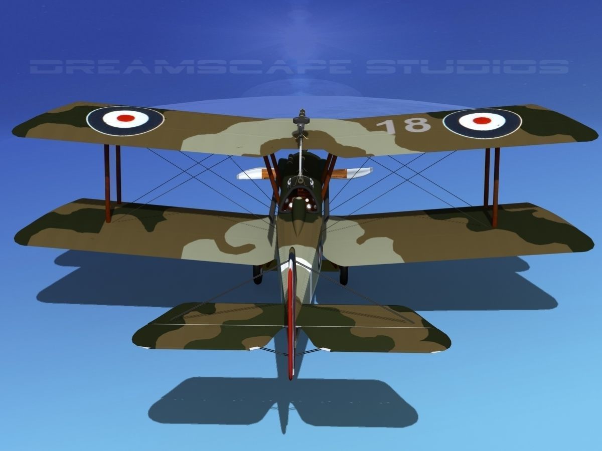 RAF SE5A Fighter V08 3D model_6