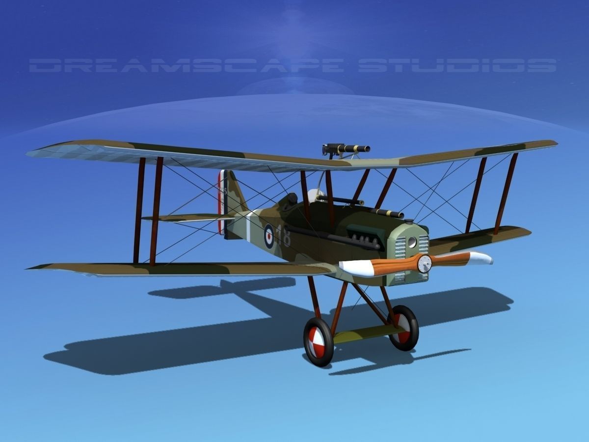 RAF SE5A Fighter V08 3D model_2