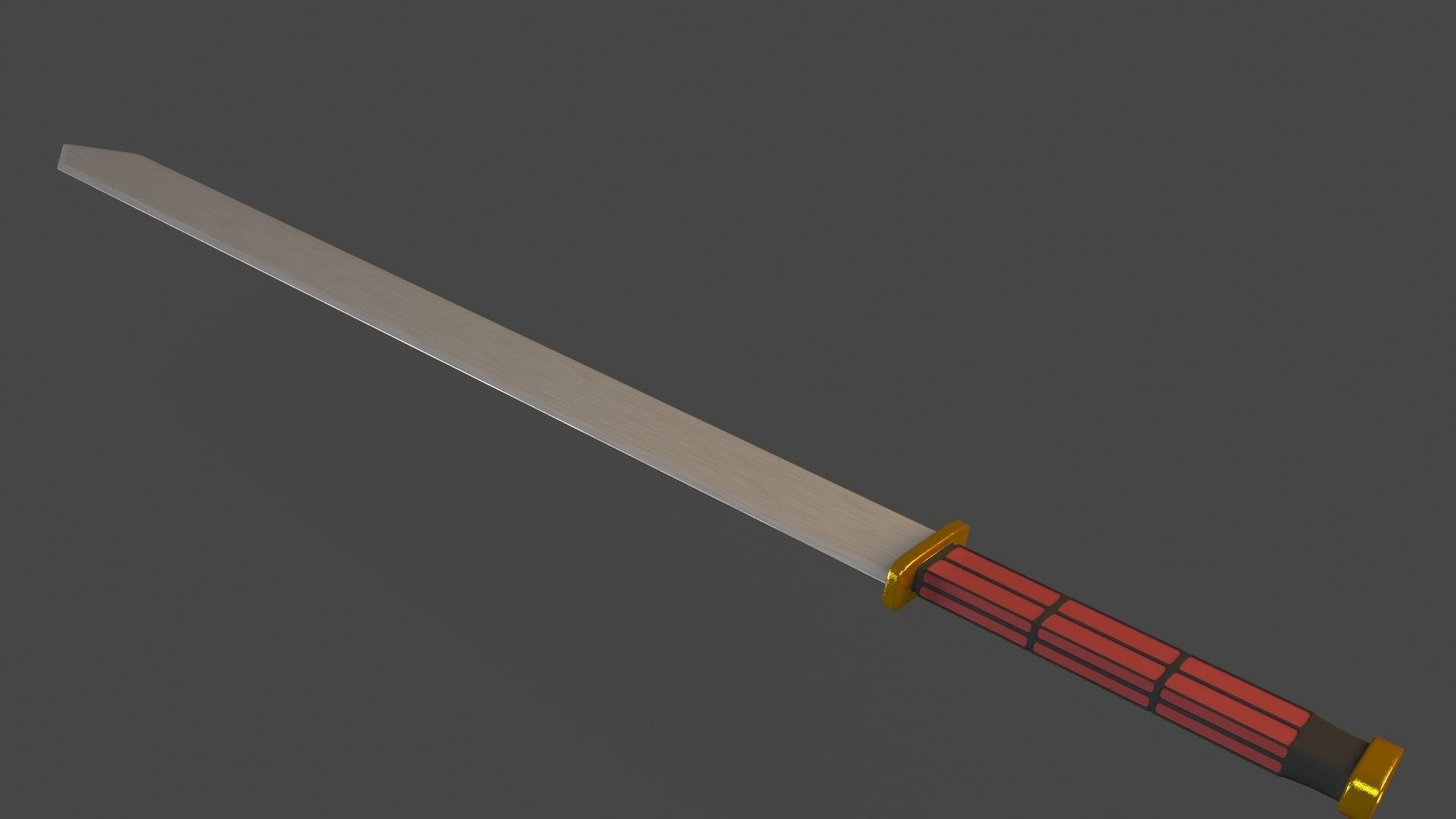 LowPoly Game Model Sword Free 3D model_1