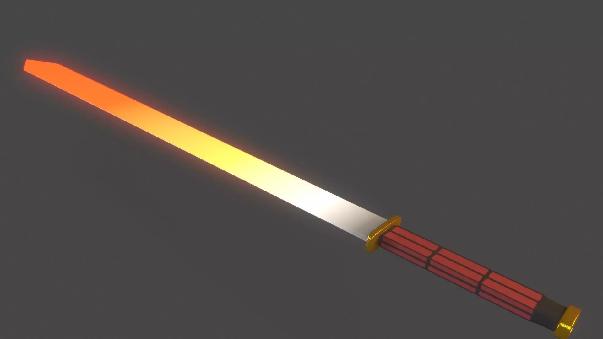 LowPoly Game Model Sword Free 3D model_0