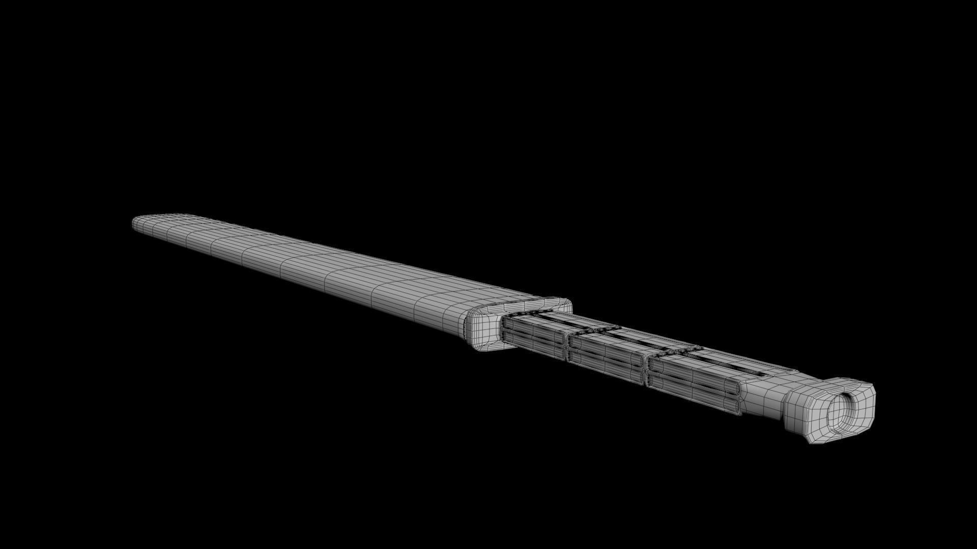 LowPoly Game Model Sword Free 3D model_5