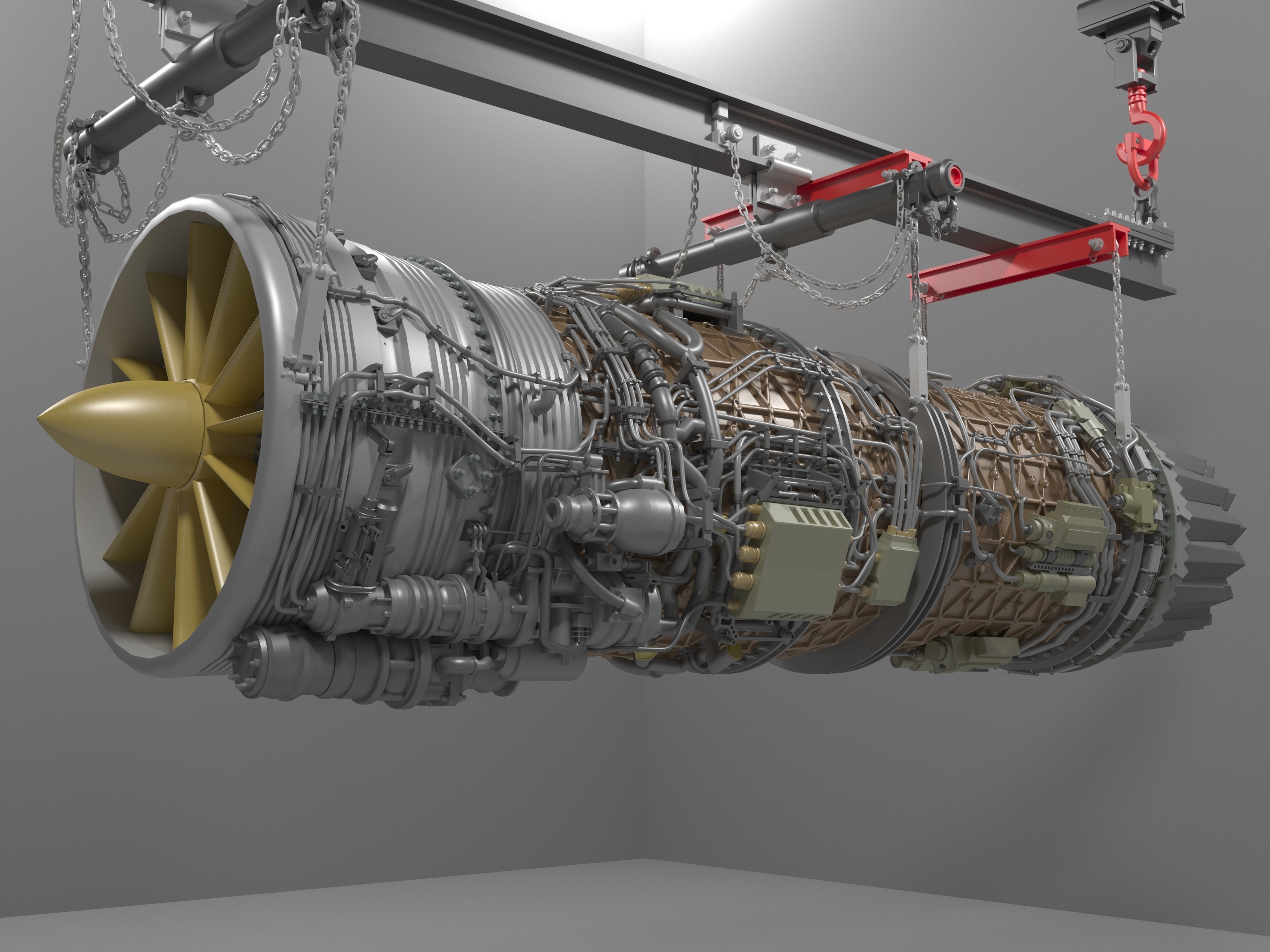Turbo Jet Engine 3D model CGTrader