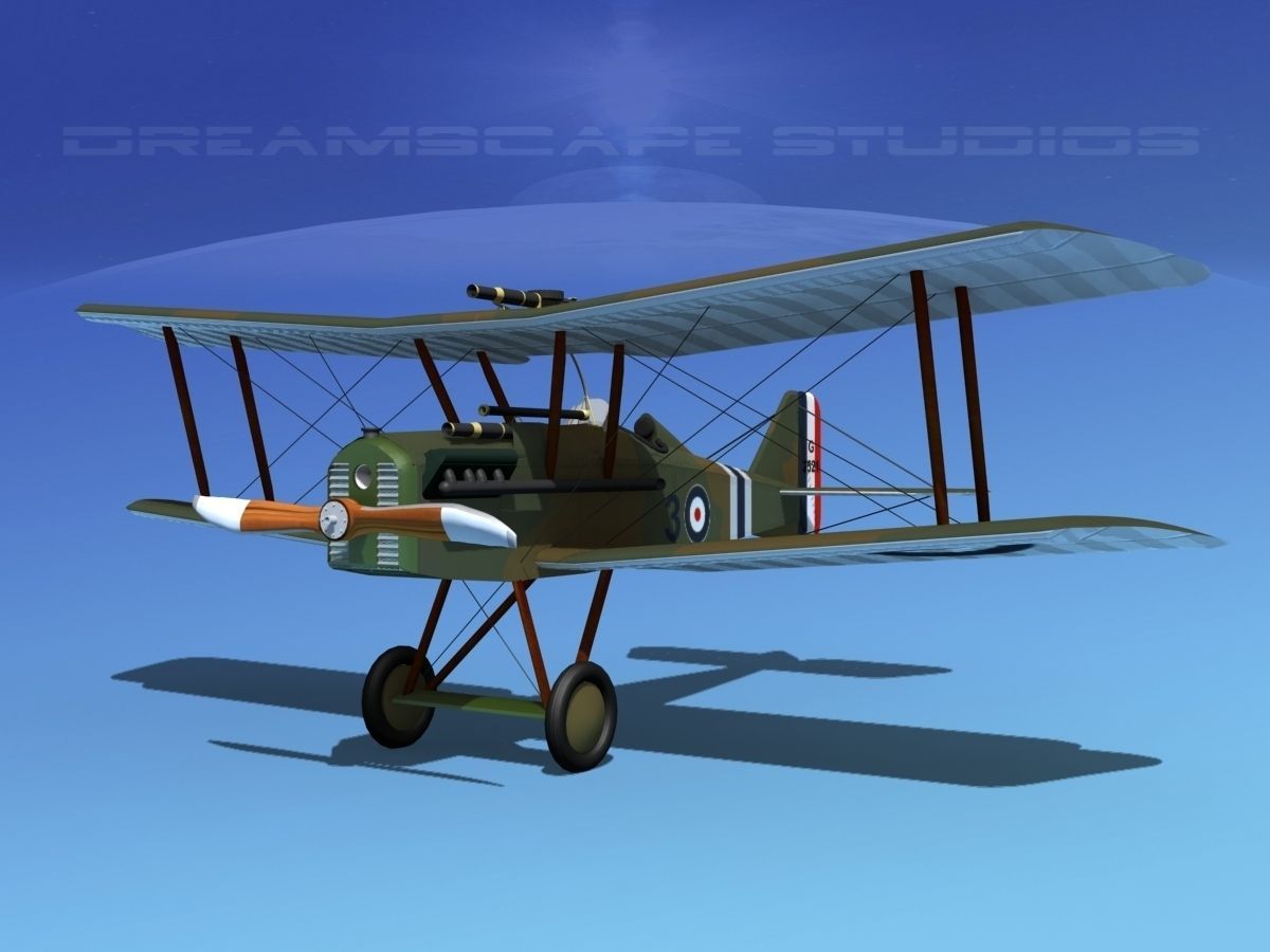 RAF SE5A Fighter V09 3D model_2