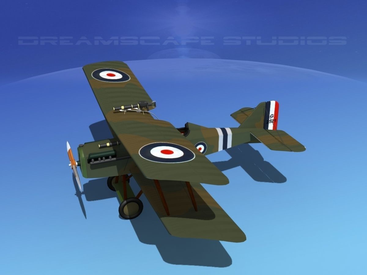 RAF SE5A Fighter V09 3D model_7
