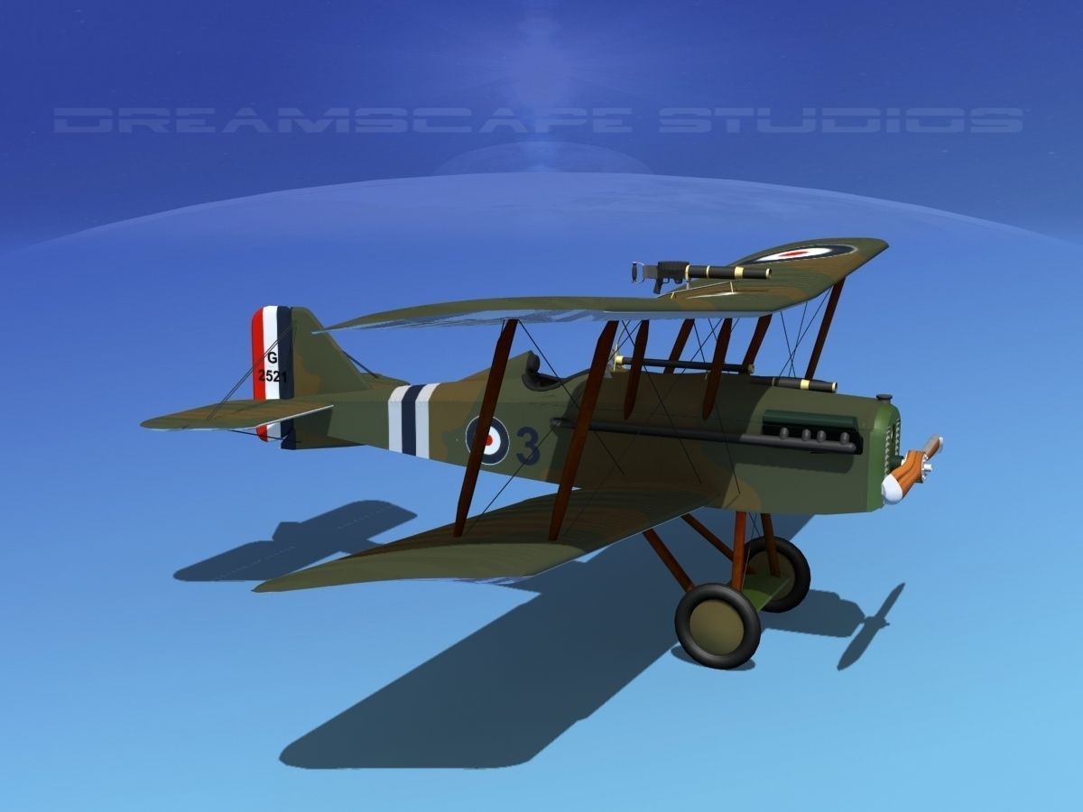 RAF SE5A Fighter V09 3D model_3