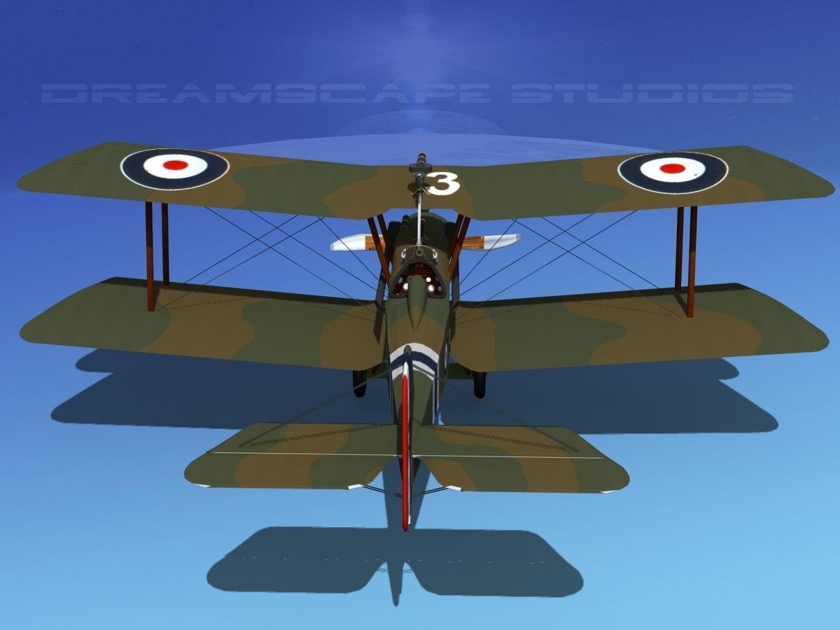 RAF SE5A Fighter V09 3D model_14