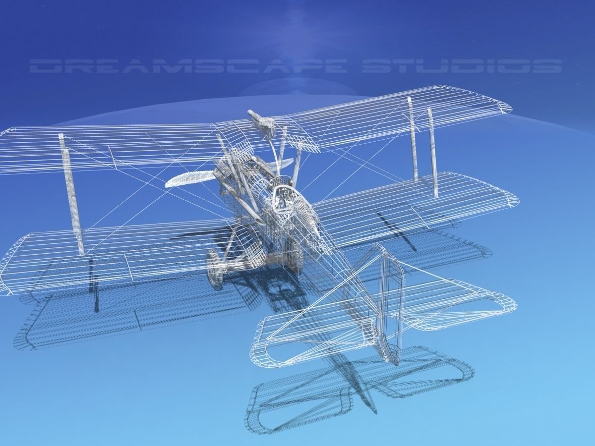 RAF SE5A Fighter V09 3D model_11