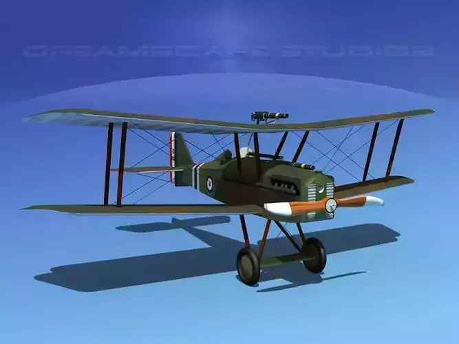 RAF SE5A Fighter V09 3D model