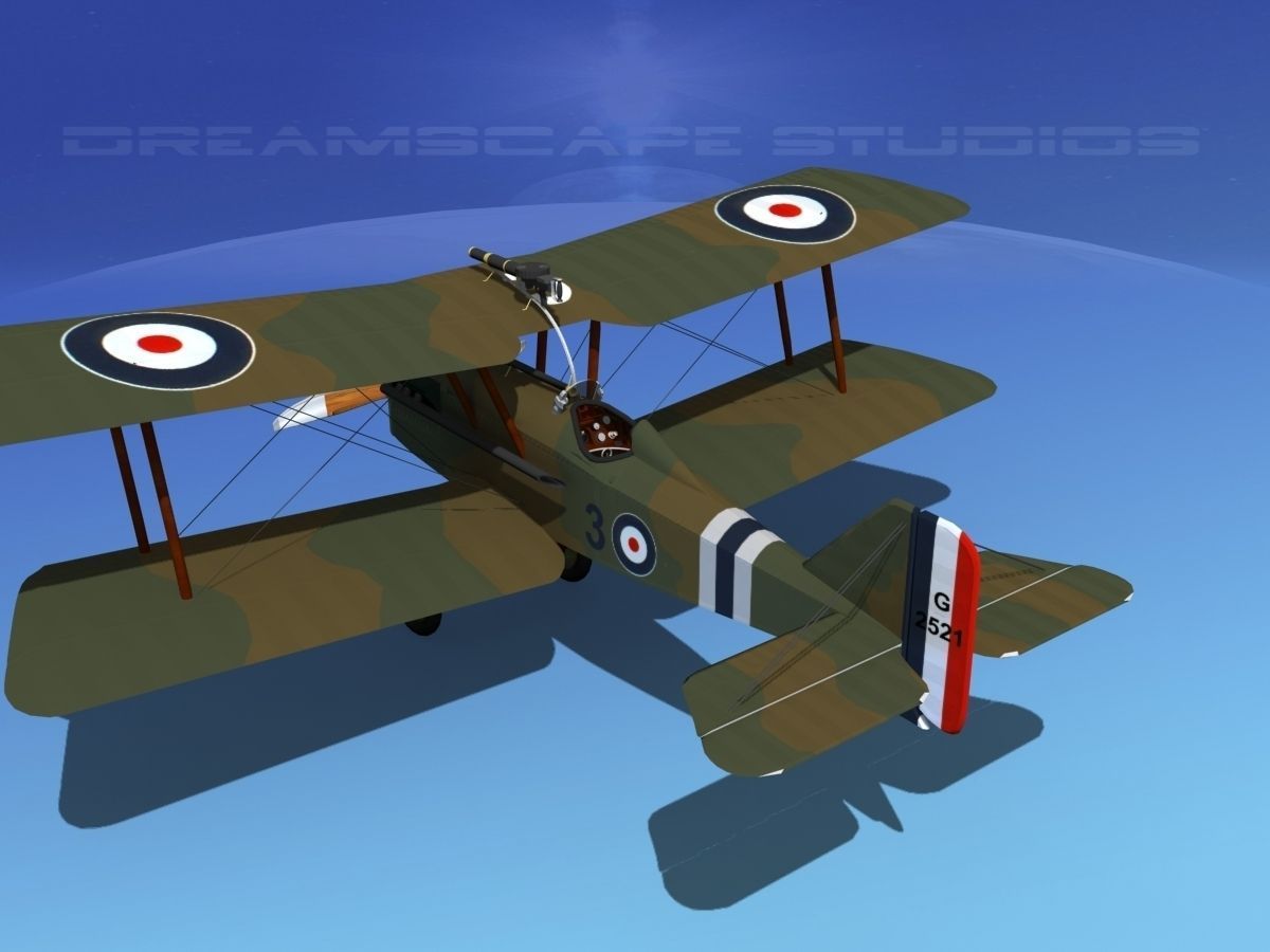 RAF SE5A Fighter V09 3D model_8